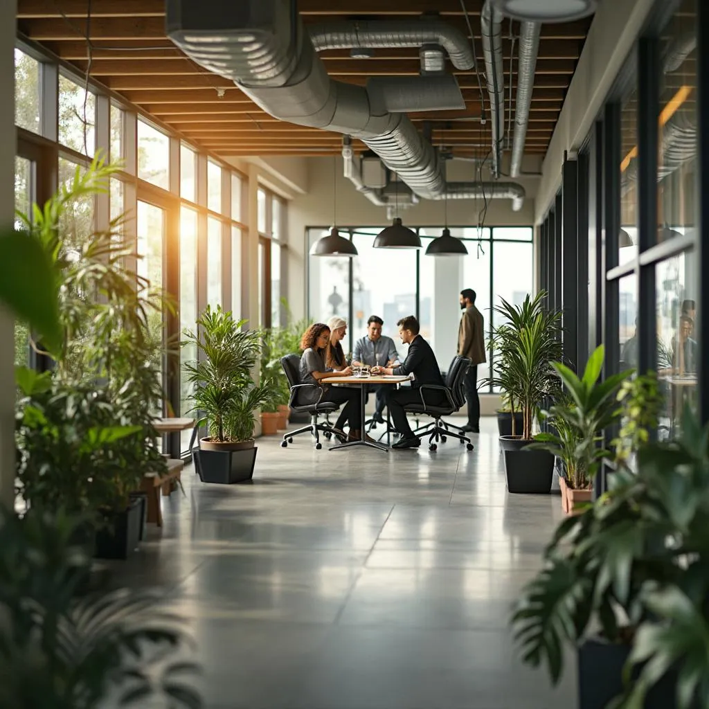Benempted office with team members collaborating