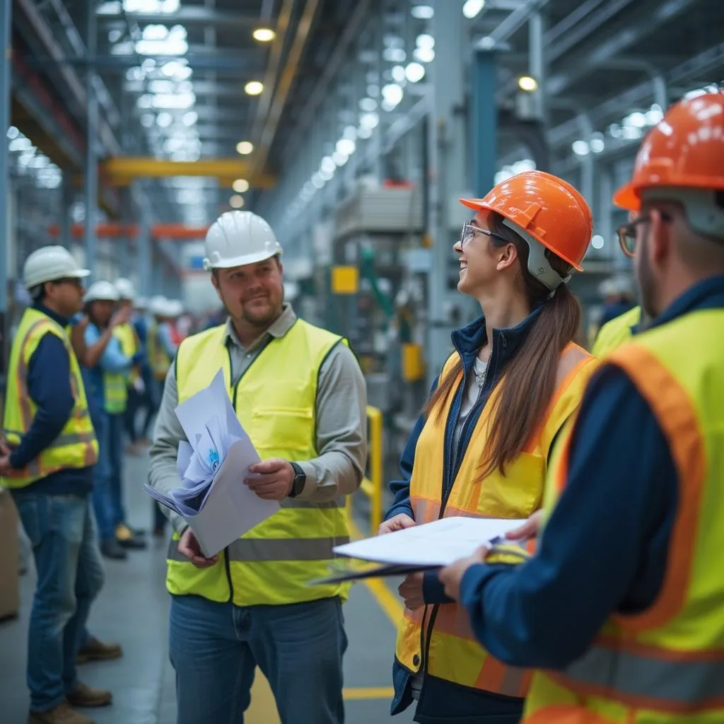 Client site visit at manufacturing facility